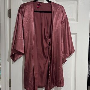Satin Kimono Robe in Pink La Senza